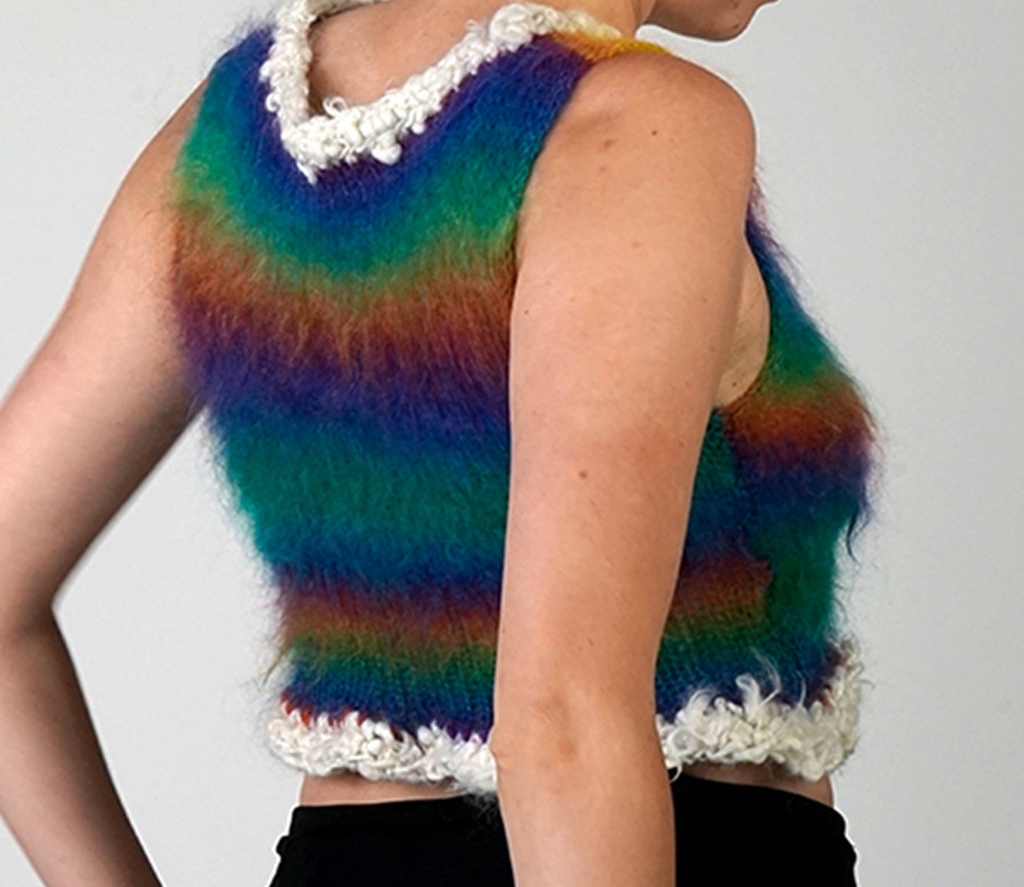 natural handknit mohair sweater