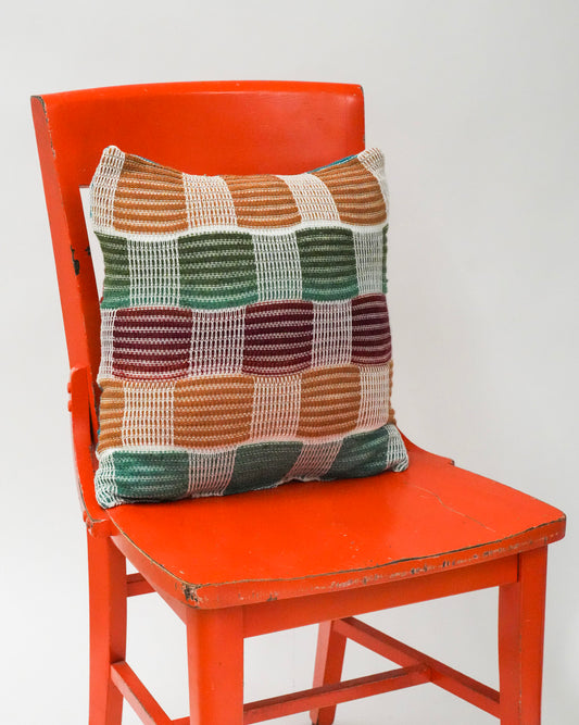 Ottoman Pillow - Yellow, Green, Red