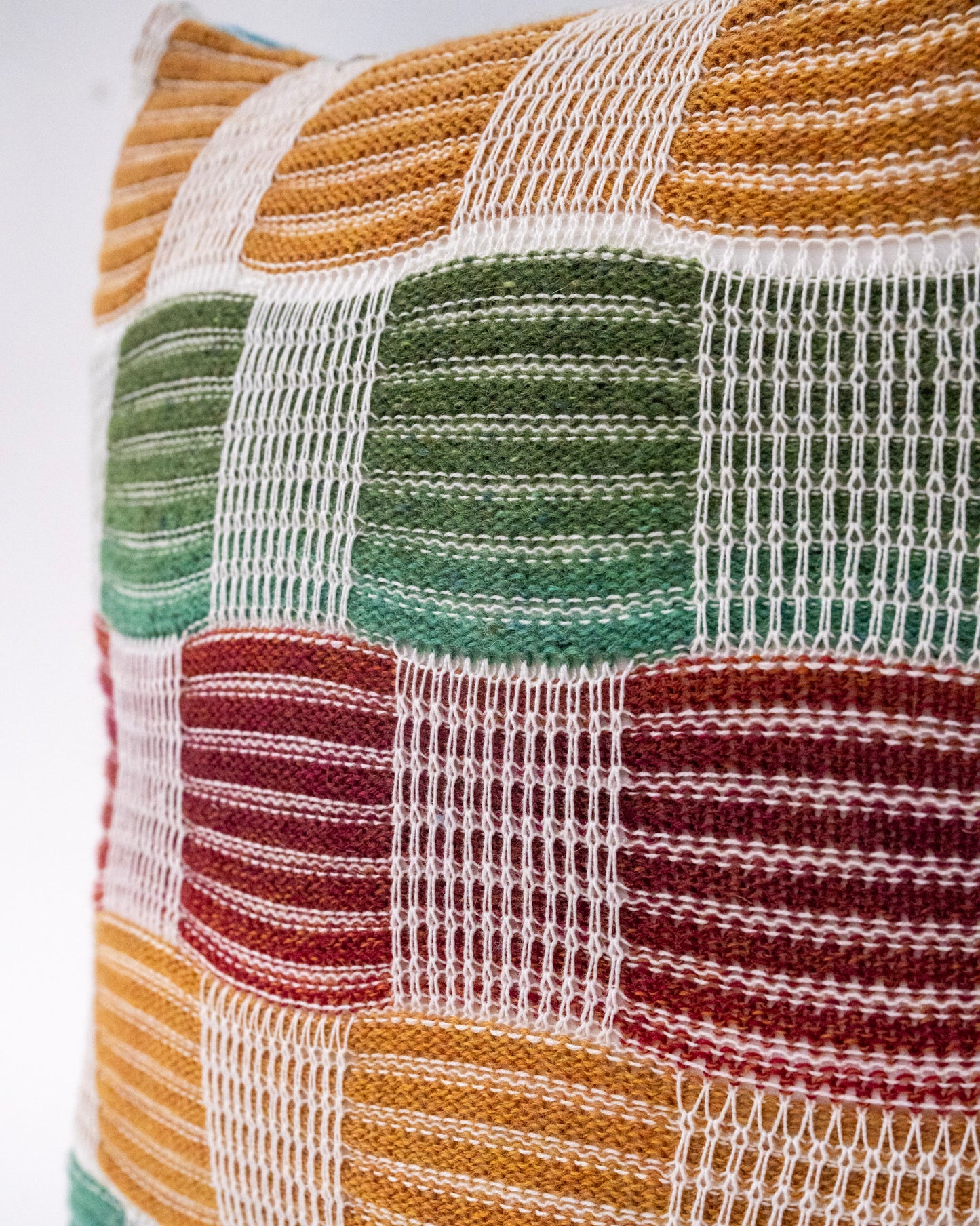 Ottoman Pillow - Yellow, Green, Red